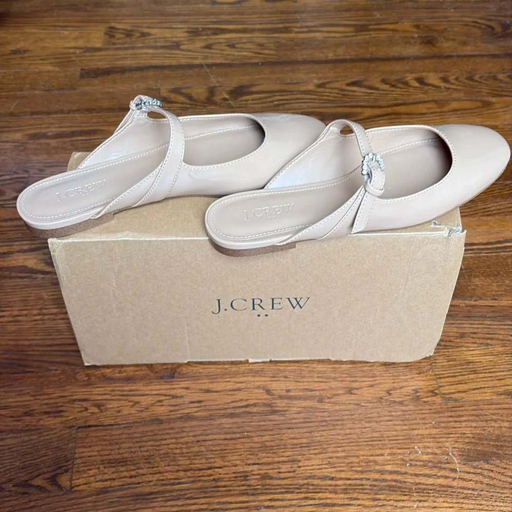 NIB, J Crew, Patent Mary Jane Mules, size 6.5 - Picture 2 of 5